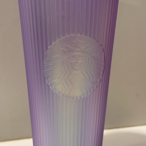 Starbucks Fall 2023 Lilac Aurora Iridescent Pleated Soft Touch Tumbler 24oz - Picture 2 of 10